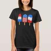 4th Of July Ice Pops Red White Blue American Flag  Tシャツ (正面)
