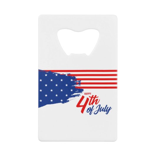 4th of July - Independence Day クレジットカード栓抜き (正面)