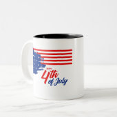 4th of July - Independence Day ツートーンマグカップ (正面左)