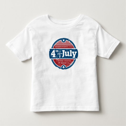 4th of july independence day トドラーTシャツ (正面)