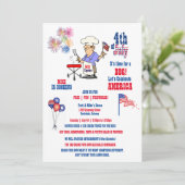 4th of July Independence Day BBQ Fireworks  招待状 (スタンド正面)