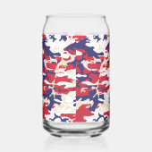 4th of July, Independence day, Camouflage Beige ガラス缶 (右)