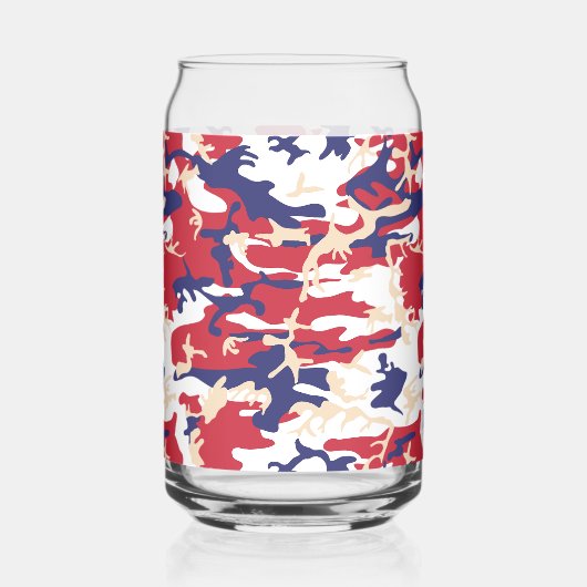4th of July, Independence day, Camouflage Beige ガラス缶 (左)