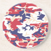 4th of July, Independence day, Camouflage Beige コースター (正面)