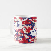 4th of July, Independence day, Camouflage Beige コーヒーマグカップ (正面左)