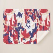 4th of July, Independence day, Camouflage Beige シェルパブランケット (正面(横))
