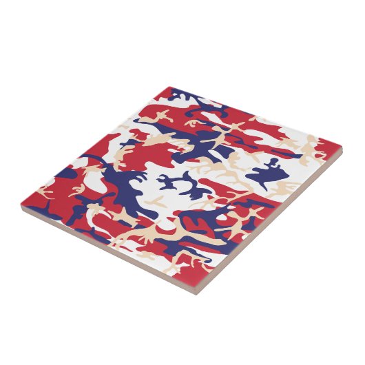 4th of July, Independence day, Camouflage Beige タイル (側面)