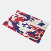 4th of July, Independence day, Camouflage Beige ドアマット (アングル)