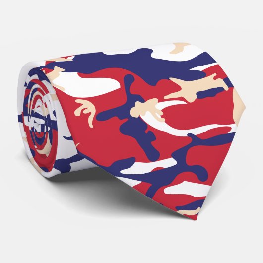 4th of July, Independence day, Camouflage Beige ネクタイ (ロール)