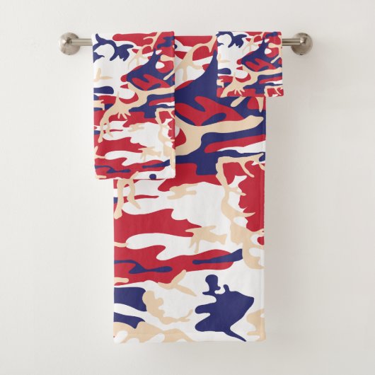 4th of July, Independence day, Camouflage Beige バスタオルセット (インサイチュ)