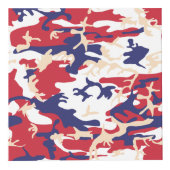4th of July, Independence day, Camouflage Beige フォトキューブ (右)