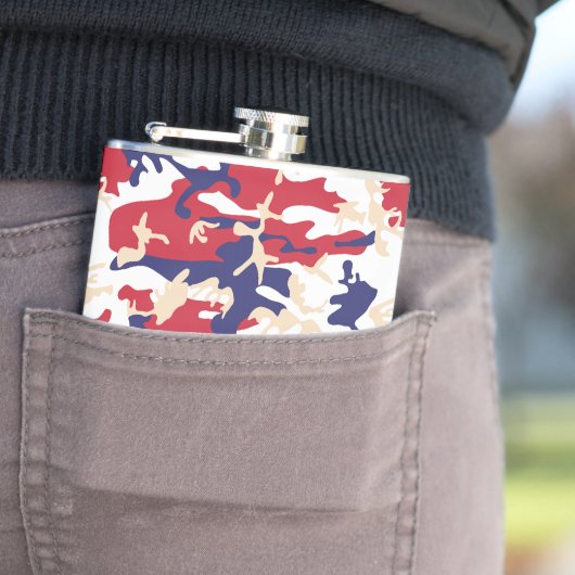 4th of July, Independence day, Camouflage Beige フラスク (インサイチュ)