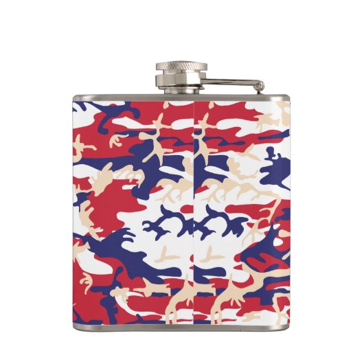 4th of July, Independence day, Camouflage Beige フラスク (裏面)