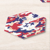 4th of July, Independence day, Camouflage Beige ペーパーコースター (アングル)