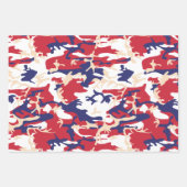 4th of July, Independence day, Camouflage Beige ラッピングペーパーシート (正面3)