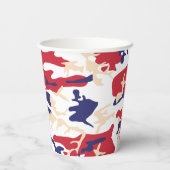 4th of July, Independence day, Camouflage Beige 紙コップ (裏面)