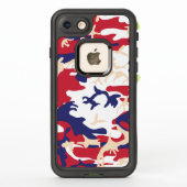4th of July, Independence day, Camouflage Beige LifeProof iPhoneケース (裏面)