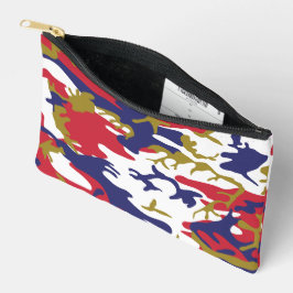 4th of July, Independence day, Camouflage Gold アクセサリーポーチ
