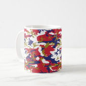 4th of July, Independence day, Camouflage Gold コーヒーマグカップ (正面左)