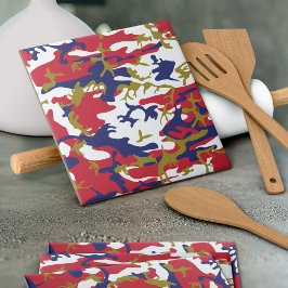 4th of July, Independence day, Camouflage Gold タイル