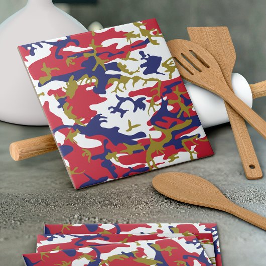 4th of July, Independence day, Camouflage Gold タイル