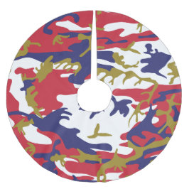 4th of July, Independence day, Camouflage Gold ブラッシュドポリエステルツリースカート