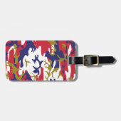 4th of July, Independence day, Camouflage Gold ラゲッジタグ (正面横)