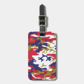 4th of July, Independence day, Camouflage Gold ラゲッジタグ (正面縦)