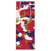 4th of July, Independence day, Camouflage Gold ワインギフトバッグ (裏面)