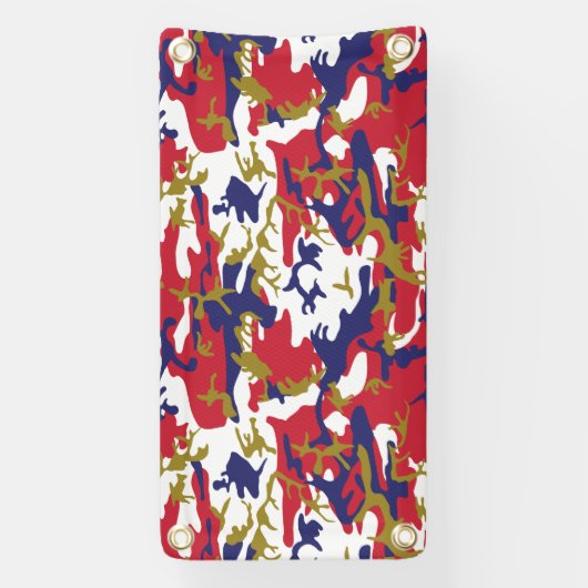 4th of July, Independence day, Camouflage Gold 横断幕 (縦)