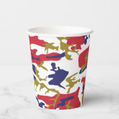 4th of July, Independence day, Camouflage Gold 紙コップ (裏面)