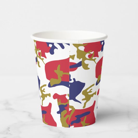 4th of July, Independence day, Camouflage Gold 紙コップ (右)