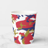 4th of July, Independence day, Camouflage Gold 紙コップ (正面)