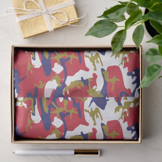 4th of July, Independence day, Camouflage Gold 薄葉紙 (ギフト)