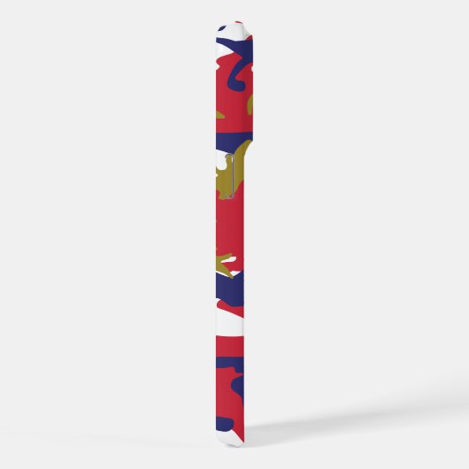 4th of July, Independence day, Camouflage Gold iPhoneケース (右側面)