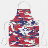 4th of July, Independence day, Camouflage Gray エプロン (正面)
