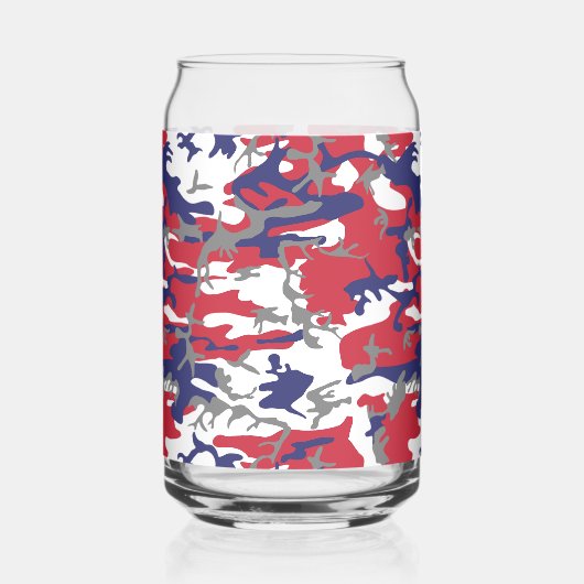 4th of July, Independence day, Camouflage Gray ガラス缶 (正面)