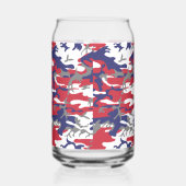 4th of July, Independence day, Camouflage Gray ガラス缶 (右)