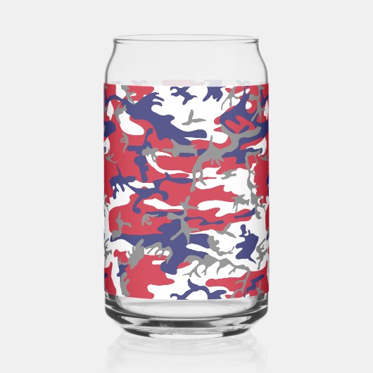 4th of July, Independence day, Camouflage Gray ガラス缶 (左)