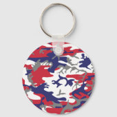 4th of July, Independence day, Camouflage Gray キーホルダー (正面)