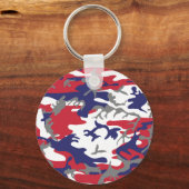 4th of July, Independence day, Camouflage Gray キーホルダー (正面)