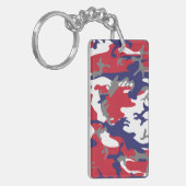 4th of July, Independence day, Camouflage Gray キーホルダー (正面左)