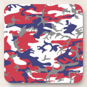 4th of July, Independence day, Camouflage Gray コースター (正面)