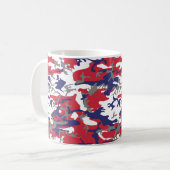 4th of July, Independence day, Camouflage Gray コーヒーマグカップ (正面左)