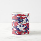 4th of July, Independence day, Camouflage Gray コーヒーマグカップ (中央)