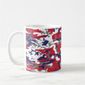 4th of July, Independence day, Camouflage Gray コーヒーマグカップ (左)