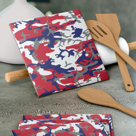4th of July, Independence day, Camouflage Gray タイル