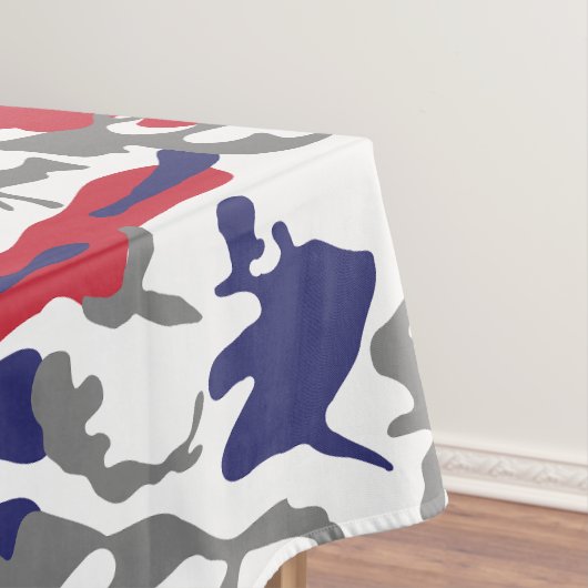 4th of July, Independence day, Camouflage Gray テーブルクロス (インサイチュ)