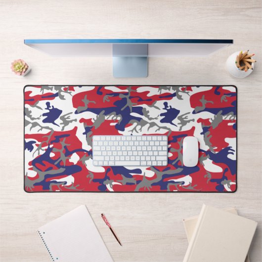 4th of July, Independence day, Camouflage Gray デスクマット (オフィス1)