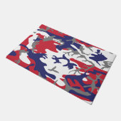 4th of July, Independence day, Camouflage Gray ドアマット (アングル)